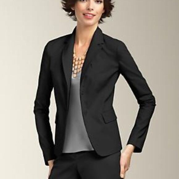Talbots Grace Fit Seasonless Suit Jacket Black Brand New With Tags 8 Petite - Picture 1 of 5